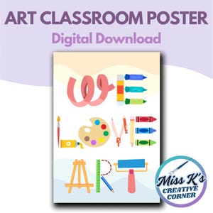 Art Classroom Poster &quot;We Love Art&quot; *DIGITAL DOWNLOAD*