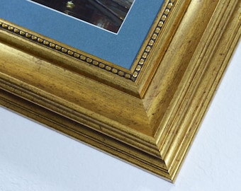 Antique Gold Picture Frame, Custom Sizes, 2.8" Wide