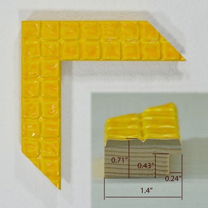 Yellow Wooden Frame for art deco painting