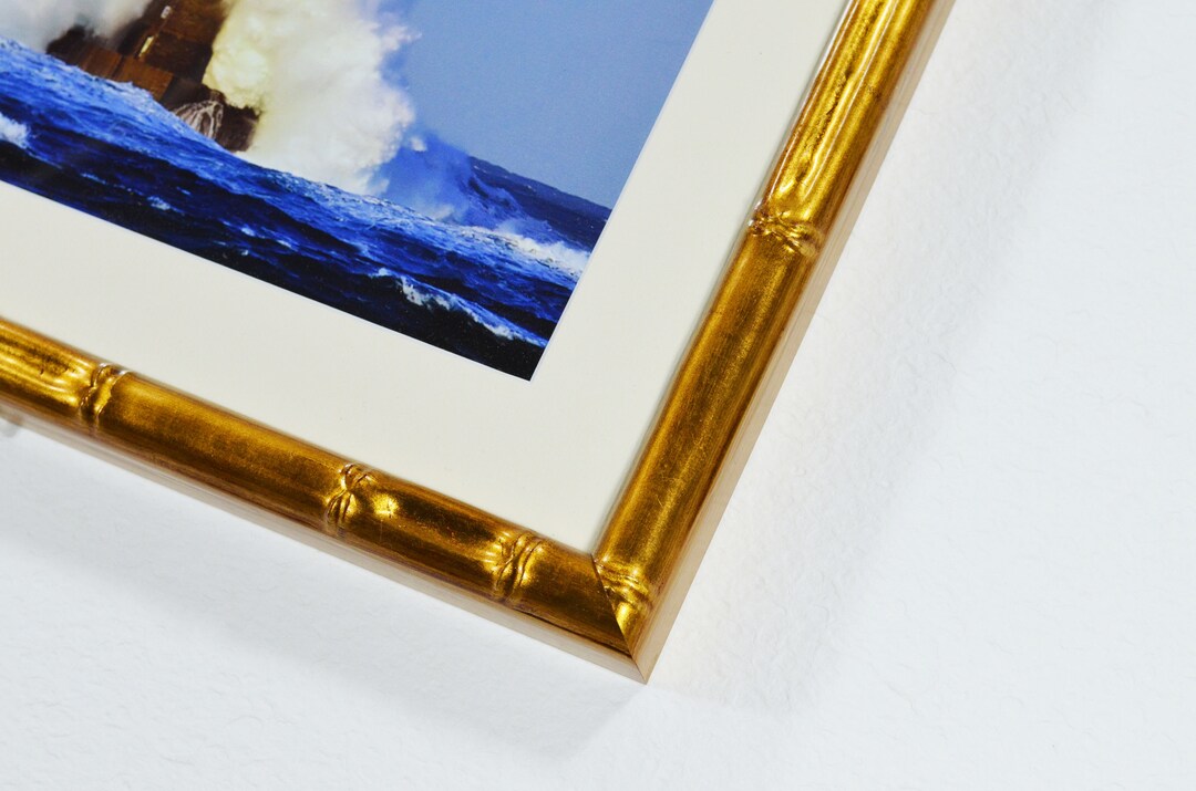 Bamboo Frame With Mat. Custom Frame and Mat. 10х30 16х24 Etsy