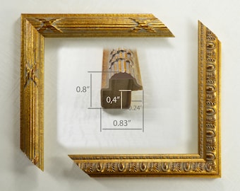 Antique Gold Picture Frame of two types. 4x6 inches and other standard and consumer sizes.