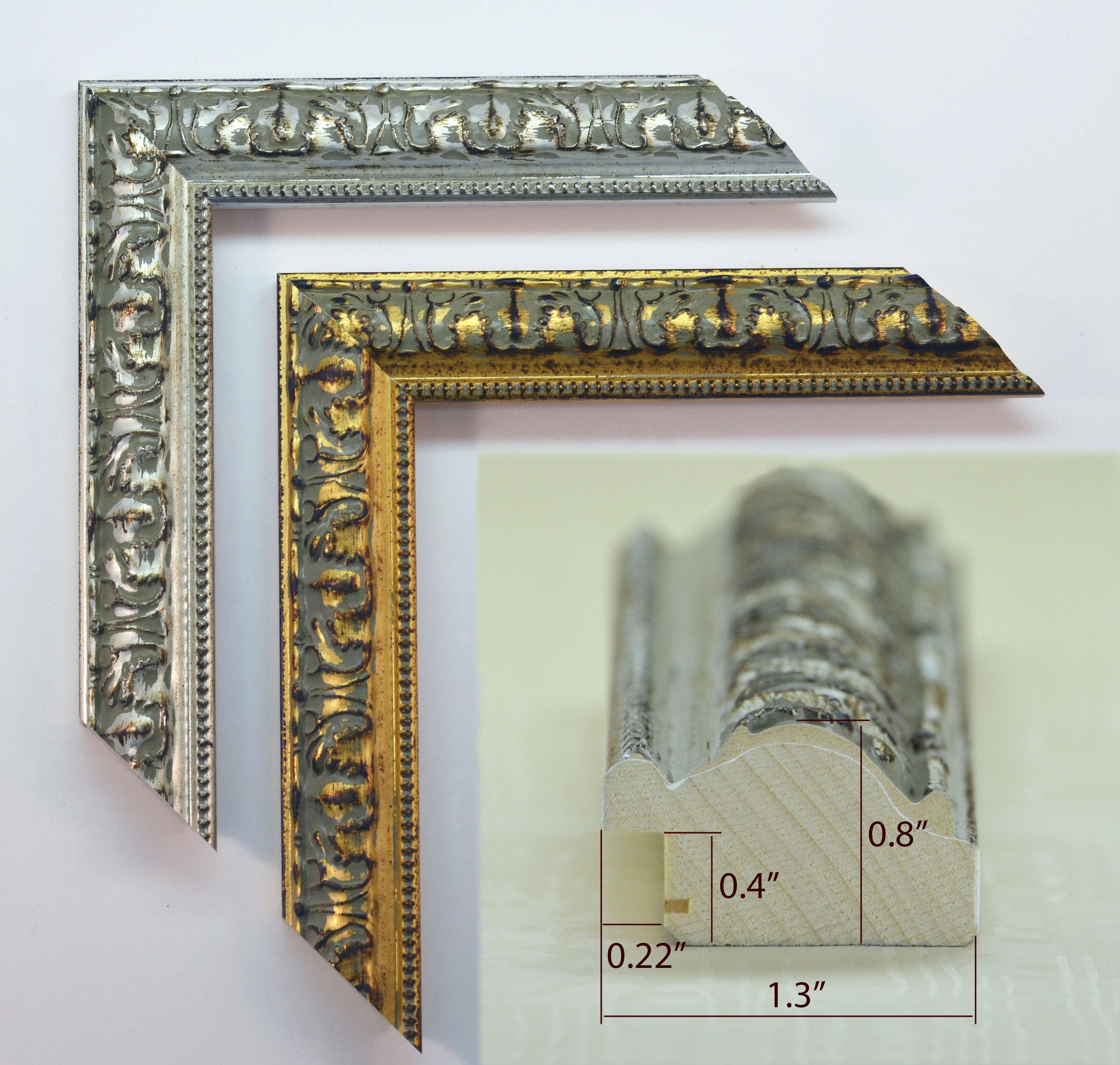 Traditional Gold. Gold Frame for Art. Custom Picture Frame. Gold Custom