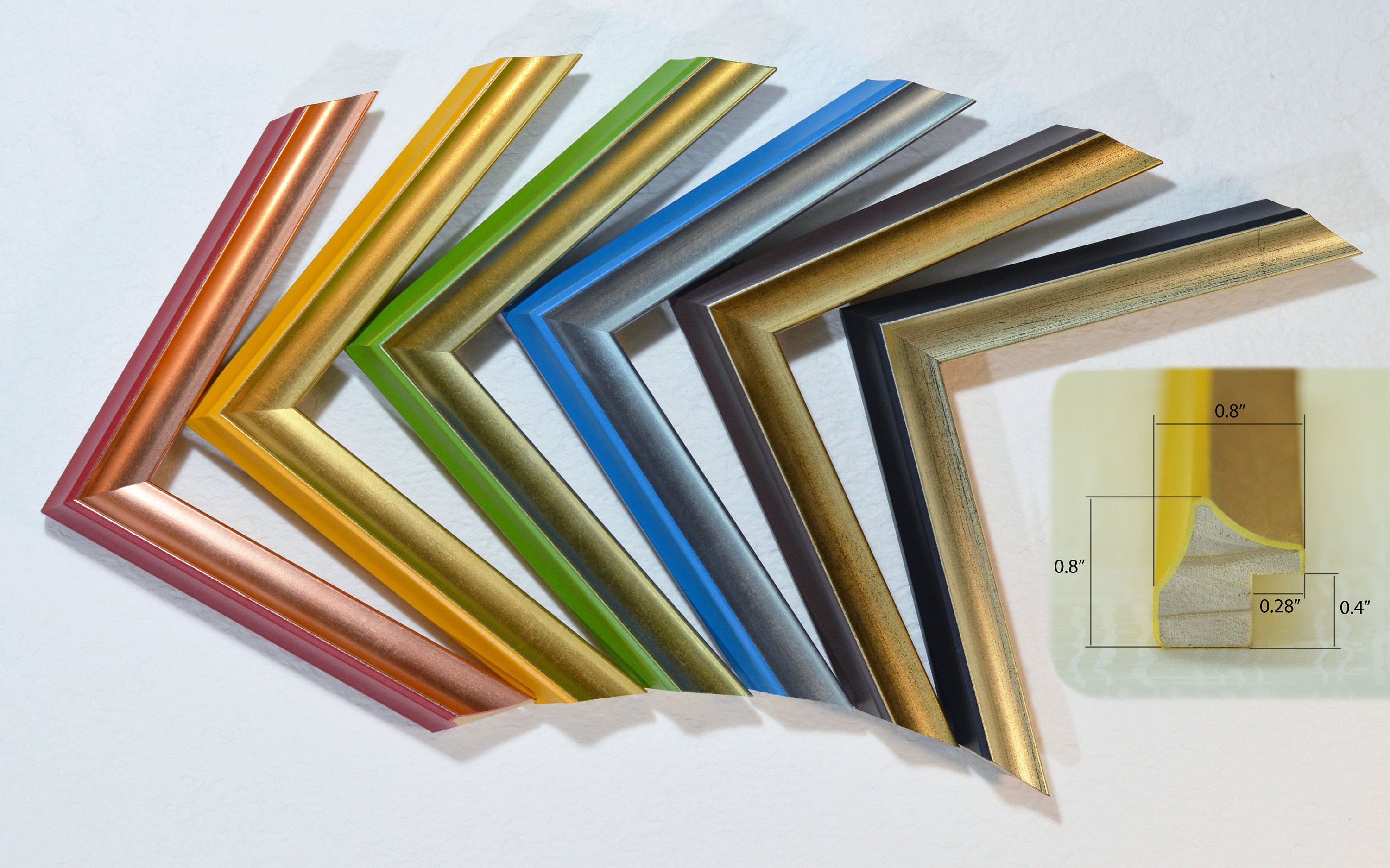 Wooden Color Picture Frames Wall Gallery Custom Frame 4x6 Etsy