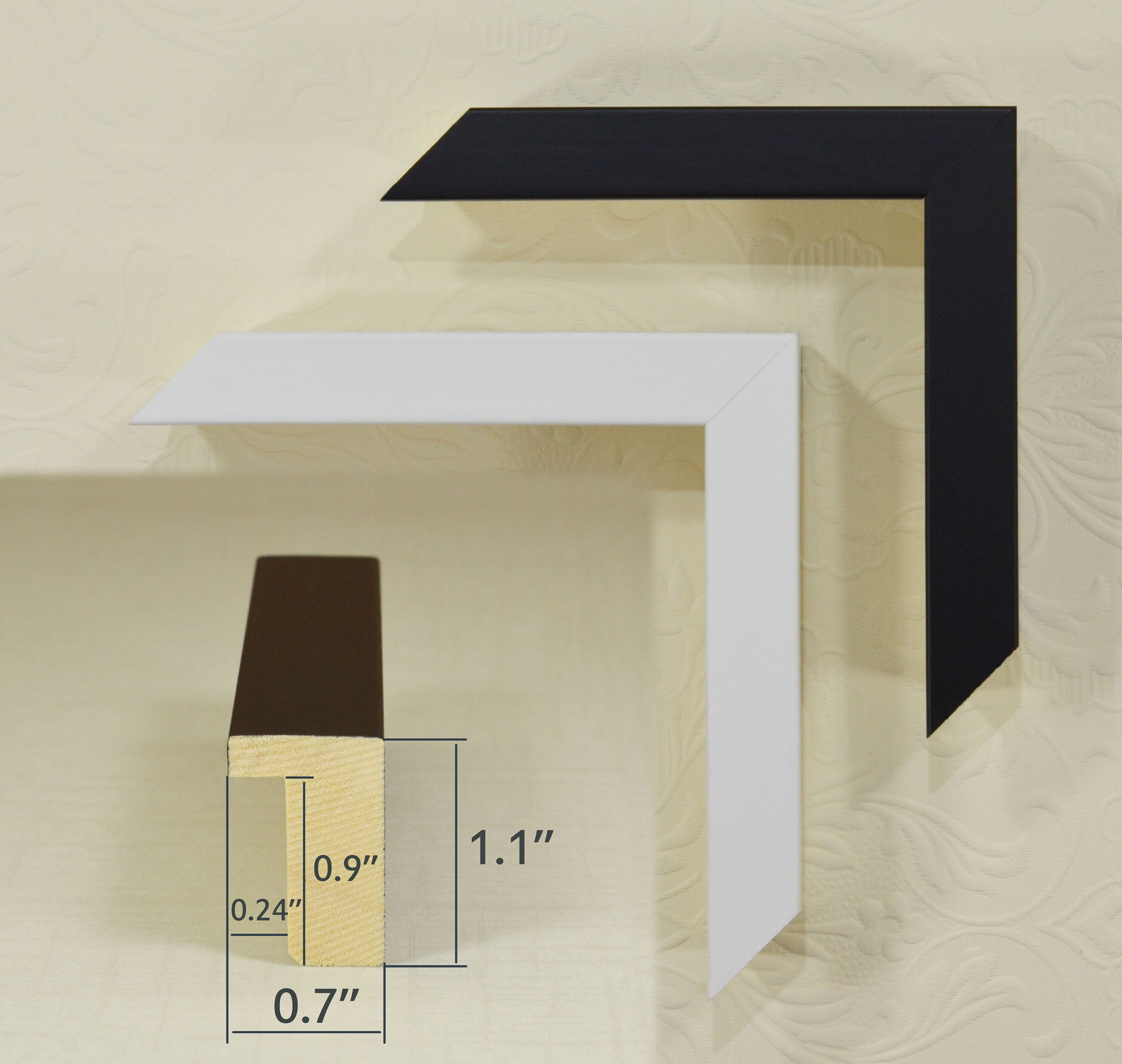 Elegant Wood Picture Frame Narrow 0.7 and Tall Etsy