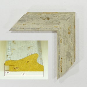 Frame for a picture, photo, print, wall pano on a light wall, Polystyrene Frame.