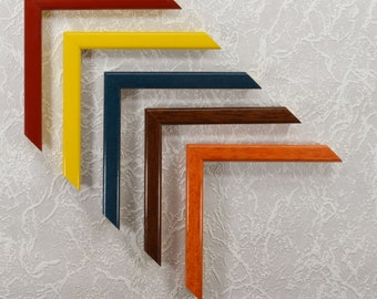 Colored Narrow Wooden Frame. Gloss.