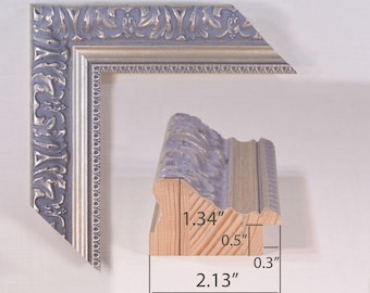 Antik silverbildram 5,3 cm bred.