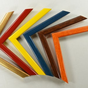 Colored Narrow Wooden Frame. Gloss. A2 A3 A4 Frame.