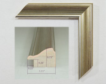 Cadre argenté élégant pour affiches, diplômes et reproductions.