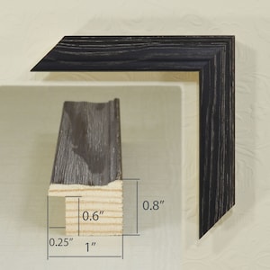 Cadre noir veiné de gris