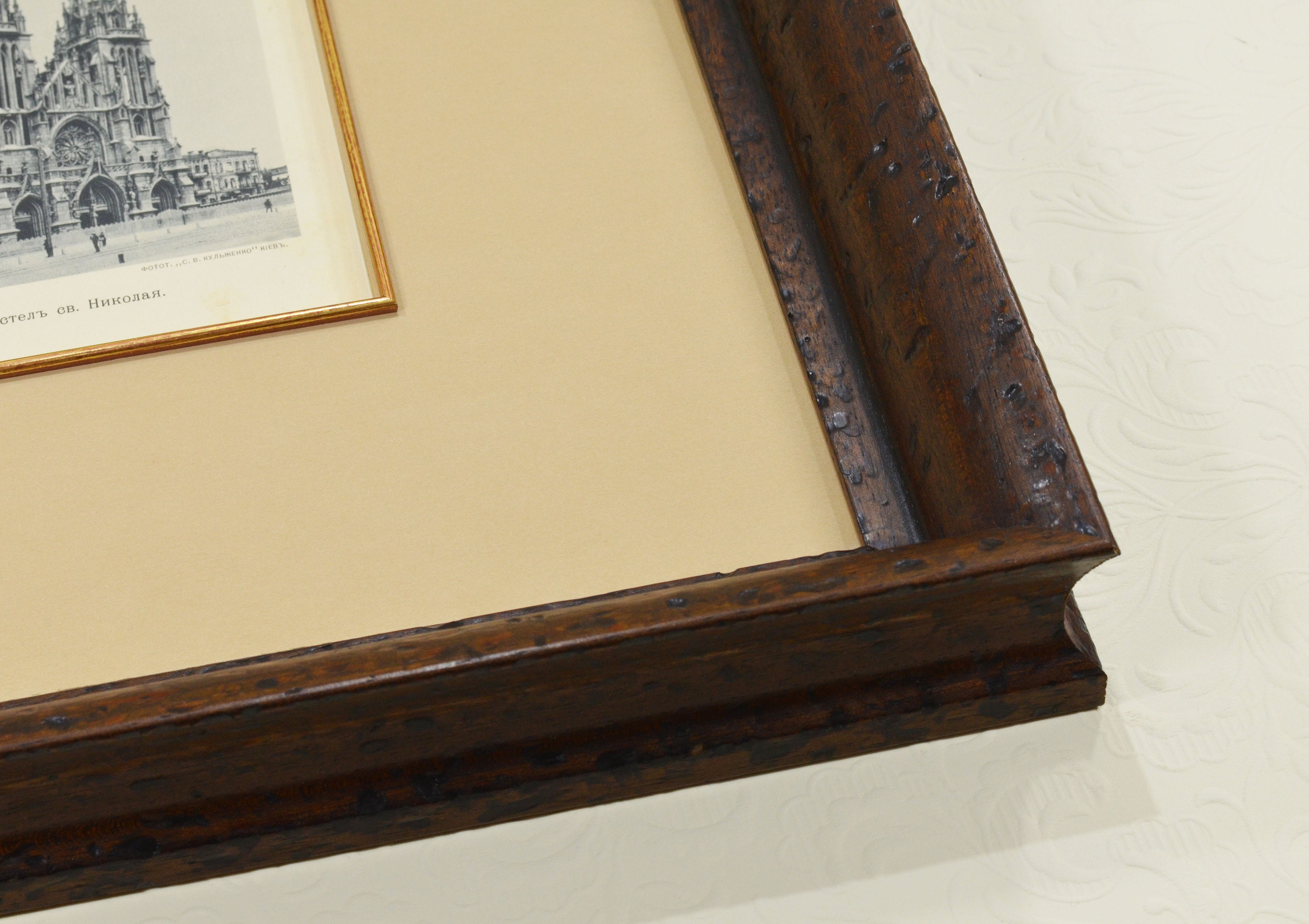 Rustic Brown Picture Wooden Frame. Custom Frame. Etsy