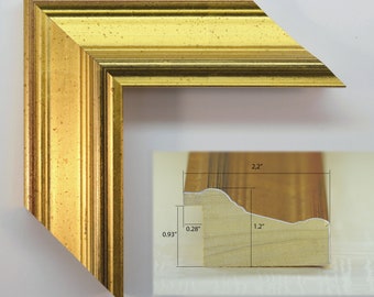 スタイリッシュな木製額縁 ゴールドシルバー額縁 6x8、18x24、+