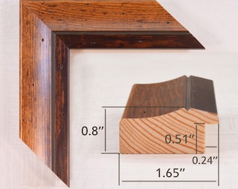 Marco de fotos de madera marrón: decoración de inspiración italiana.