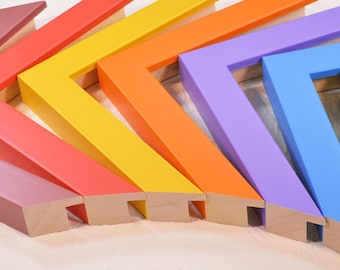 Handmade Colored Picture Frame. Italian Inspired Decor