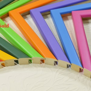 Colored Narrow Wooden Frame.