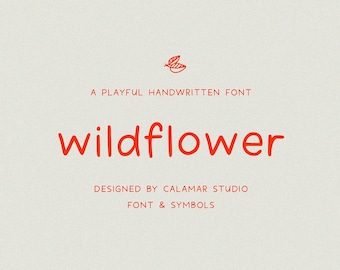 Wildflower Handwritten Font: Sans Serif for Cricut (OTF, TTF, WOFF)