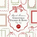 Christmas Frames, Whimsical Holiday Borders, Christmas Clipart for Greeting Cards and Invitations