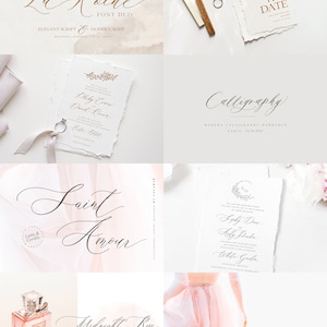 Wedding Calligraphy Font Bundle, Handwritten Script Fonts - Etsy