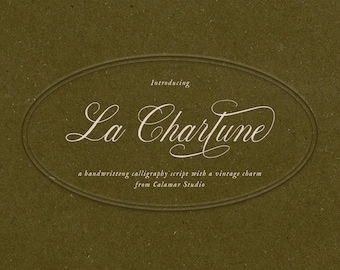 La Charlune | Handwritten Calligraphy Script Font for Wedding Invitations, Canva Font