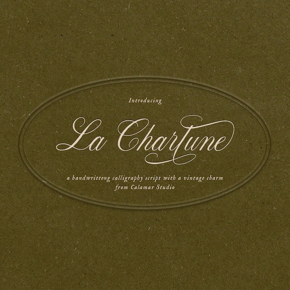 La Charlune | Handwritten Calligraphy Script Font for Wedding Invitations, Canva Font