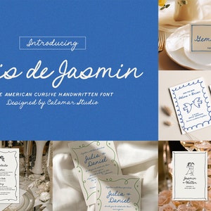 Handwritten Wedding Font Bundle, Script Font for Handwritten Invitations, Whimsical and Quickly Cursive Font image 6