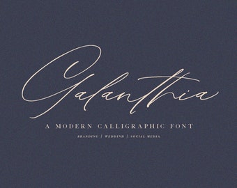 Galanthia Calligraphy Font: Elegant Script for Wedding Design