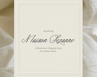 Maison Sezanne | Handwritten Calligraphy Script Font for Wedding Invitations, Canva Font