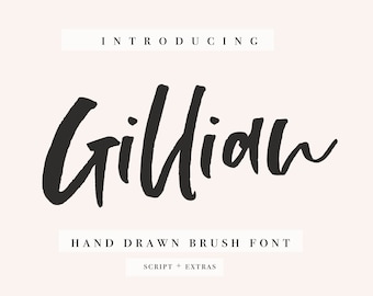 Calligraphy Font, Handwriting Brush Font, Script Fonts, Handwritten font for Canva, Procreate, Gillian Font