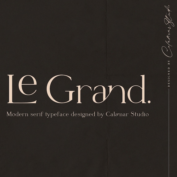 Le Grand Modern Serif Font: Logo & Monogram (OTF, TTF)
