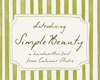 Simple Beauty Handwriting Font, Realistic Handwritten Script Font, Whimsical Wedding Invitations