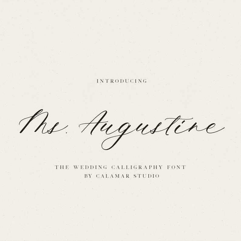 Ms. Augustine: Modern Calligraphy Font for Wedding Invitations (OTF ...