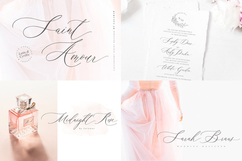 Modern Calligraphy Font Bundle: Wedding & Logo Fonts (TTF OTF) - Etsy