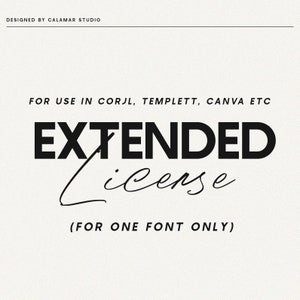 erweiterte Lizenz für einen Font (für Templett, Corjl, Canva, Zazzle)