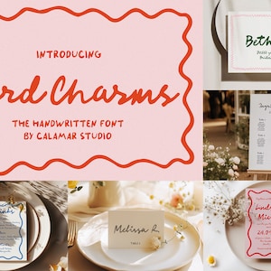 Handwritten Wedding Font Bundle, Script Font for Handwritten Invitations, Whimsical and Quickly Cursive Font image 2