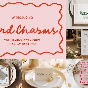 Handwritten Wedding Font Bundle, Script Font for Handwritten Invitations, Whimsical and Quickly Cursive Font imagem 2