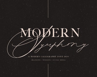 Calligraphy Font Duo, Wedding and Script Font, Sans Serif & Handwriting Font