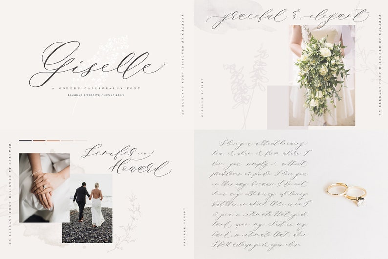 Modern Calligraphy Font Bundle: Wedding & Logo Fonts (TTF OTF) - Etsy