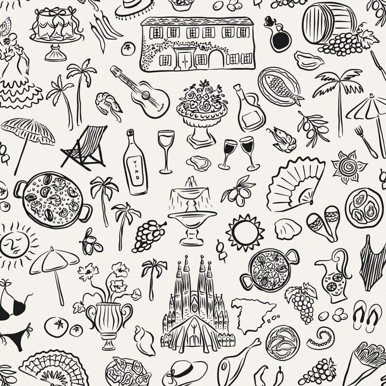 Clipart de boda española: Iconos SVG y PNG extravagantes (descarga digital) imagen 2