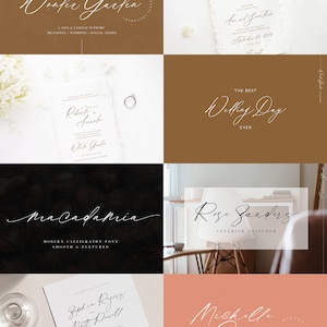 Wedding Calligraphy Font Bundle, Handwritten Script Fonts - Etsy