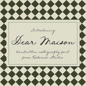 Handgeschreven lettertype, bruiloftlettertype, vintage lettertype voor canvas, grillige lettertypen, kalligrafielettertype Dear Maison