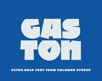 Bold Sans Serif Retro Font: Gaston (OTF, TTF)