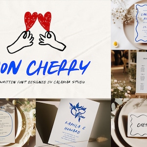 Handwritten Wedding Font Bundle, Script Font for Handwritten Invitations, Whimsical and Quickly Cursive Font image 7