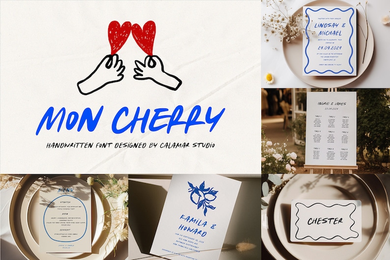 Handwritten Wedding Font Bundle, Script Font for Handwritten Invitations, Whimsical and Quickly Cursive Font image 7