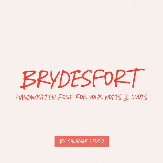 Brydesfort Handwritten Font: Organic Style (OTF, WOFF)