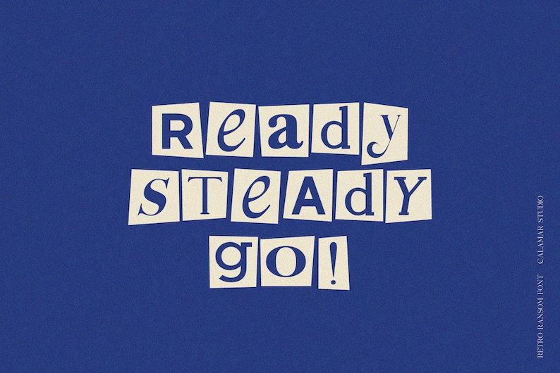 Retro Ransom Font: Cut Out Alphabet (OTF, TTF) - Etsy