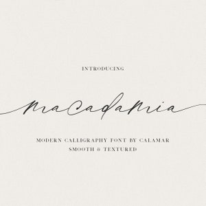 Modern Calligraphy Wedding Font, Script Font, Handwriting Cursive Fonts with long tails
