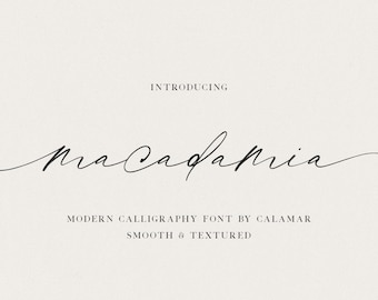 Modern Calligraphy Wedding Font, Script Font, Handwriting Cursive Fonts with long tails