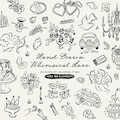 Whimsical Wedding SVG Clipart Bundle with Illustrations, Icons, Doodles for Wedding Invitations, Menu, Bridal Invites, Wavy Squiggle Borders