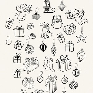 Nyckfullt jul-clipartpaket: Julillustrationer (PNG, SVG, AI) bild 10