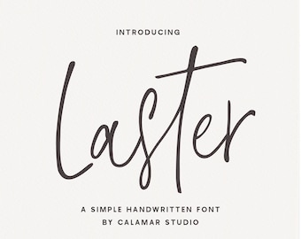 Handwriting Script Font, Calligraphy Font, Cursive Font for Cricut, Canva and Procreate font